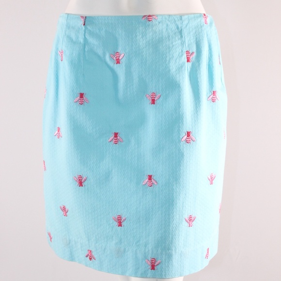 Lilly Pulitzer Dresses & Skirts - Lilly Pulitzer Size 4 Bumblebee skirt- Aqua/Pink